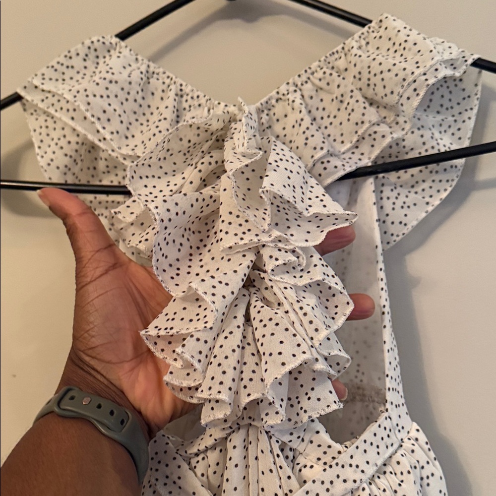 Charming Cream Ruffle Dress - Picture 7 of 7
